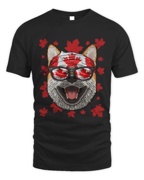 Canadian Shiba Inu Patriotic Canada Flag Maple Leaf Pride