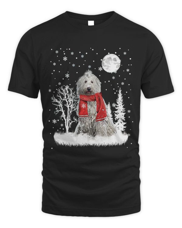 Komondor Under Moonlight Snow Christmas Pajama 276