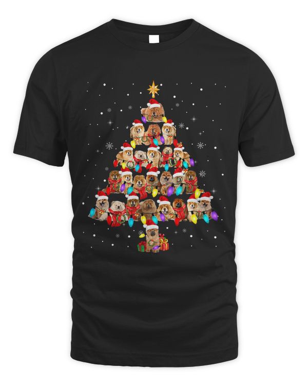 Chow Chows Christmas Tree X mas Lights Santa ELF Chow Chow 295