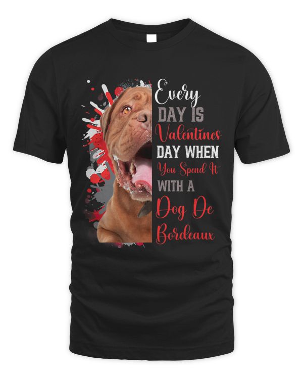 Womens Valentines Day Dog De Bordeaux Mom Mother Mum Mummy Cute