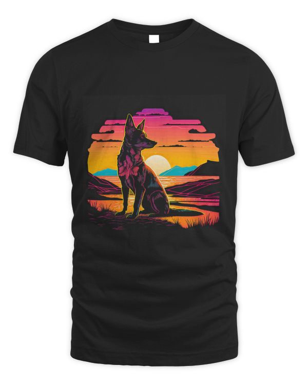 Retro Aesthetic Australian Kelpie dog 68