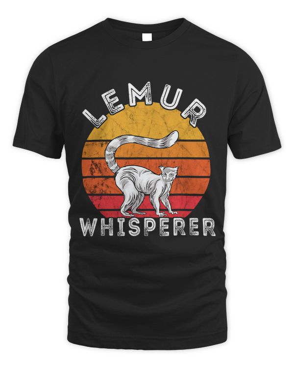 Lemur Whisperer Vintage Sunset Lemur Lover Funny Animal