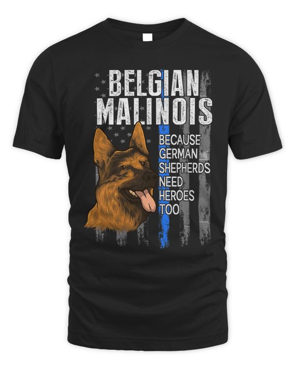 Belgian Malinois Police Dog American Flag Proud K 9 Unit 49
