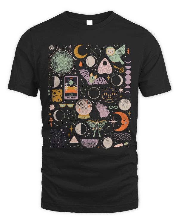 Lunar Pattern Blue Moon Celestial Space Star Rabbit Moth