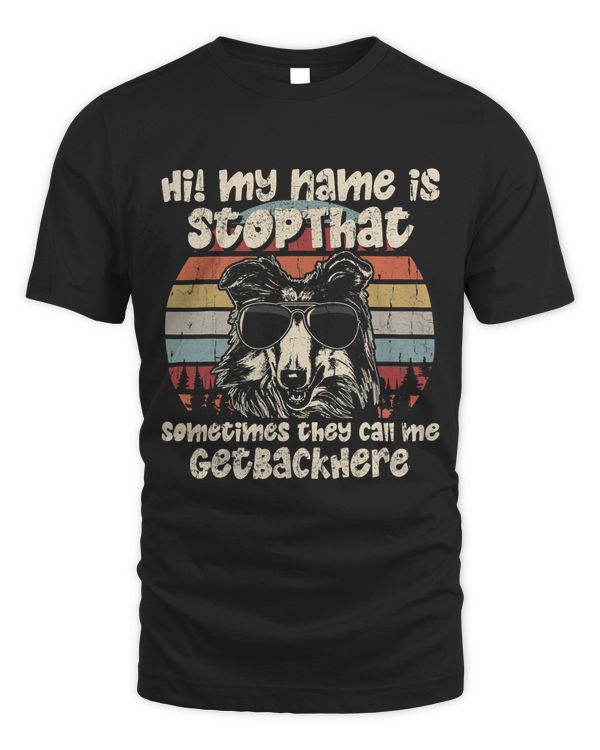Rough Collie My Name Is StopThat Dog Lover Funny