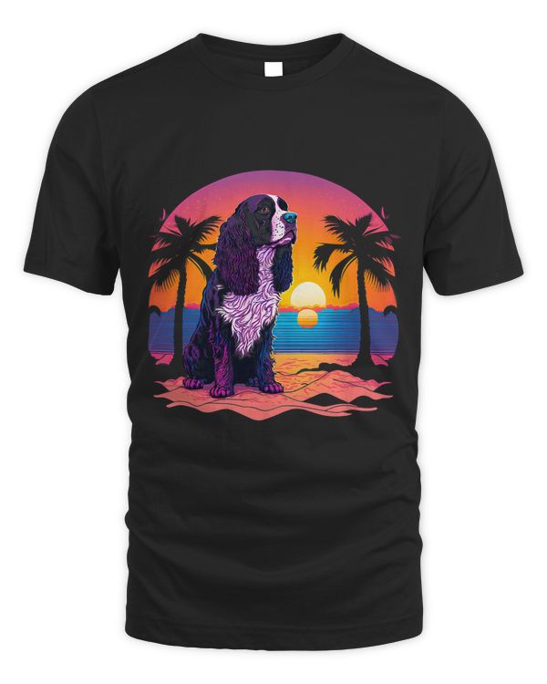 Retro Aesthetic English Springer Spaniel Dog 65