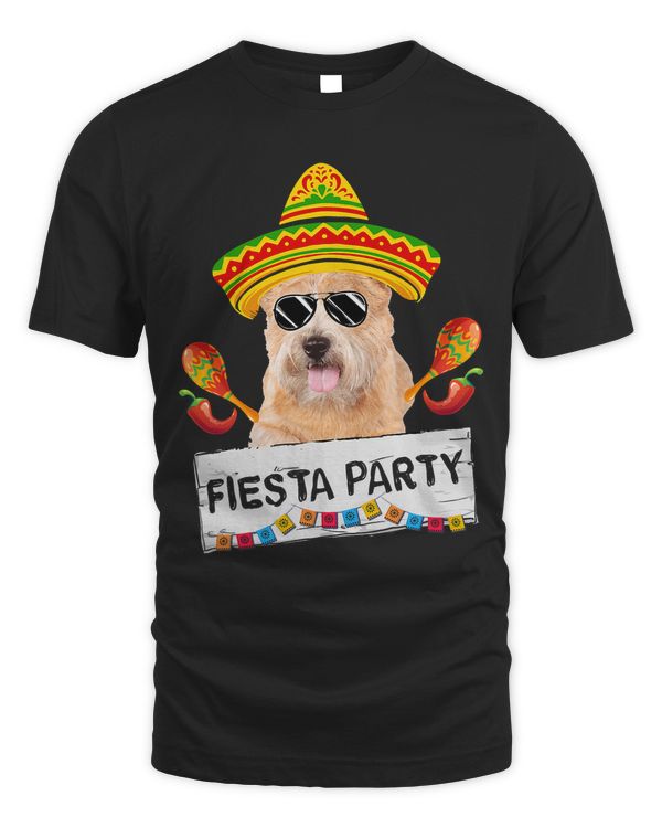 Funny Party Cute Norwich Terrier Wearing Sombrero Sunglasses