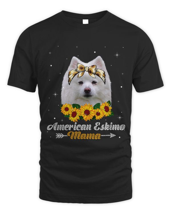 Womens Cute American Eskimo Mama Dog Mom Dog Lover Mothers Day