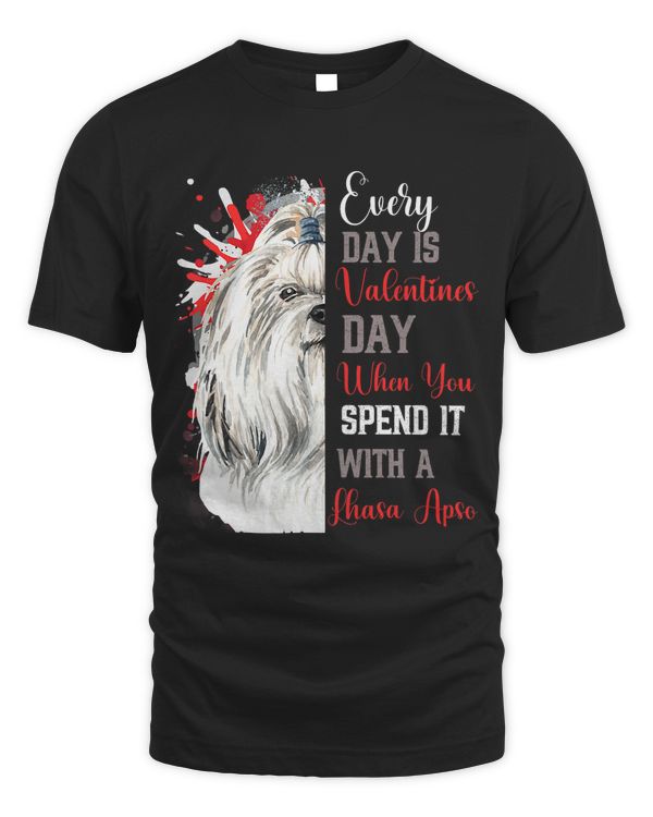 Womens Valentines Day Lhasa Apso Mom Mother Doggy Mum Mummy 1