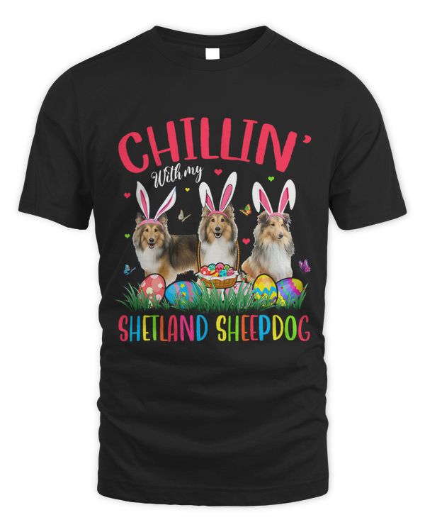 Chillin With My Shetland Sheepdog Easter Eggs Happy Easter