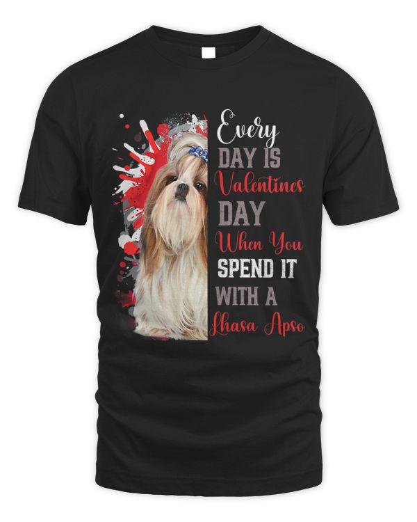 Womens Valentines Day Lhasa Apso Mom Mother Doggy Mum Mummy 2