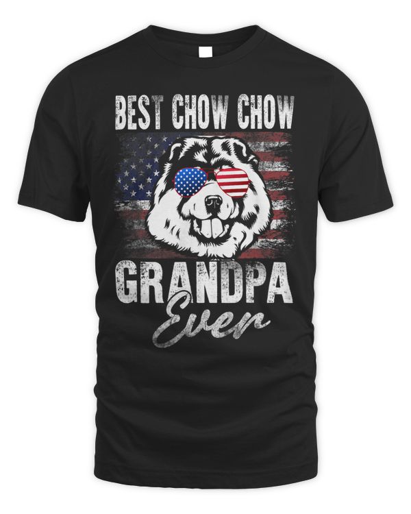 Best Chow Chow Dad Ever American Flag Gift
