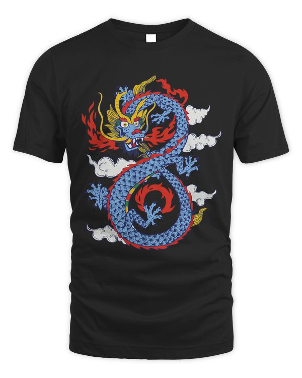 Vintage Kanji tattoo Asian Traditional Japanese dragon