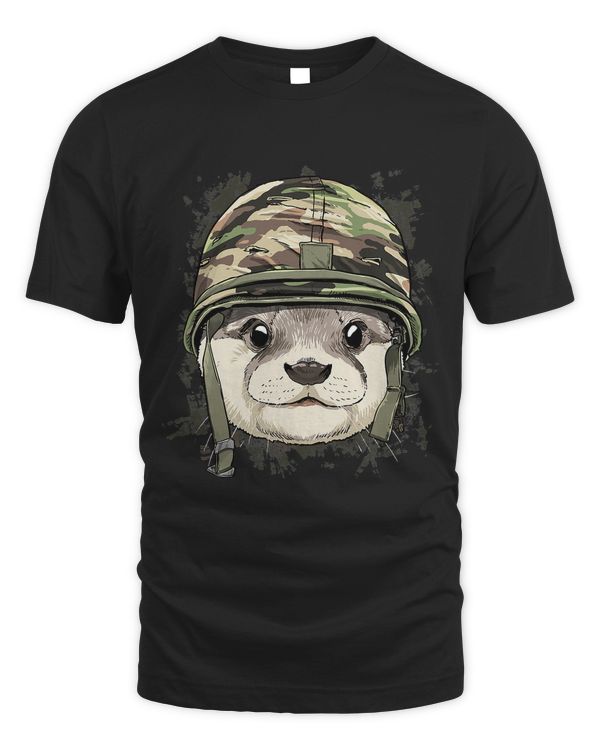 Otter Soldier Veteran Army Otter Aquatic Animal Lover 586