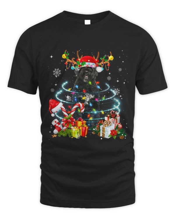 Portuguese Water Dog Reindeer Christmas Tree Lights Pajama 177