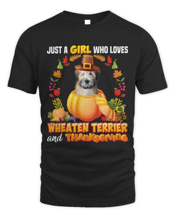 Just A Girl Who Loves Wheaten Terrier Dog And Thanksgiving 80