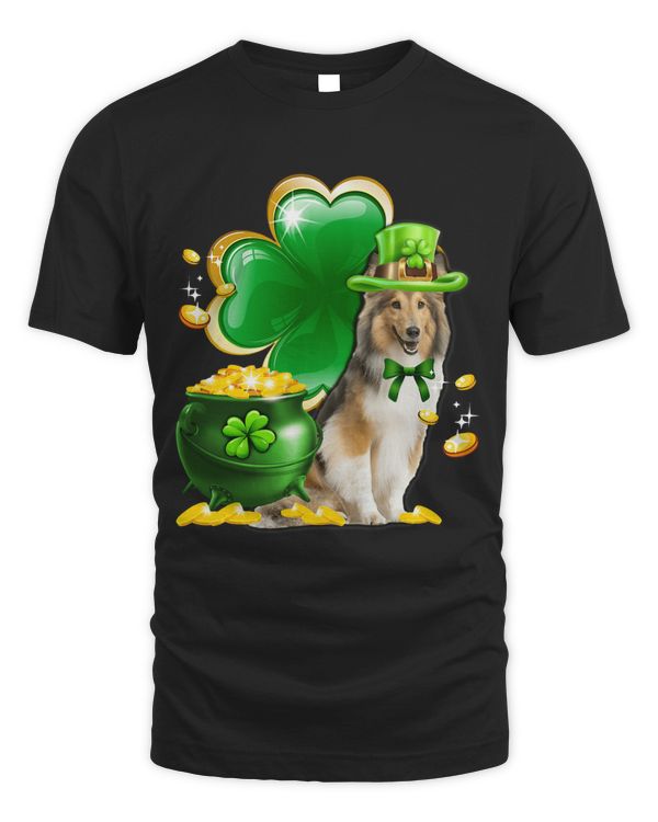 Sheltie Dog Shamrock St Patricks Day Dog Irish Gift