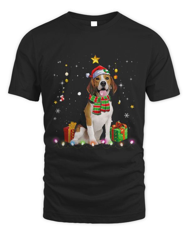 Beagles Santa Christmas Tree Lights Funny Xmas Pajama Boys 51