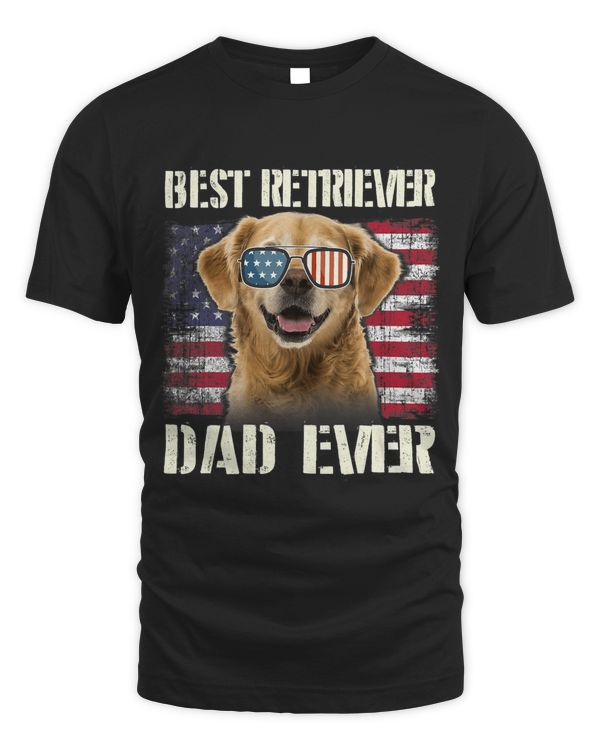 Men Best Retriever Sunglasses Dad Ever American Flag Dog Dad545