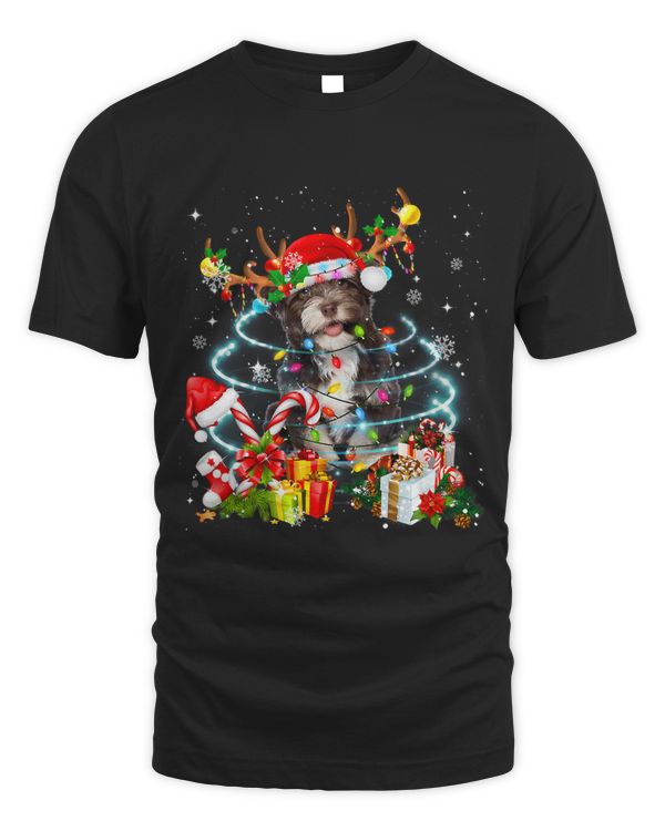 Havanese Reindeer Christmas Tree Lights Pajama Dog Xmas 206