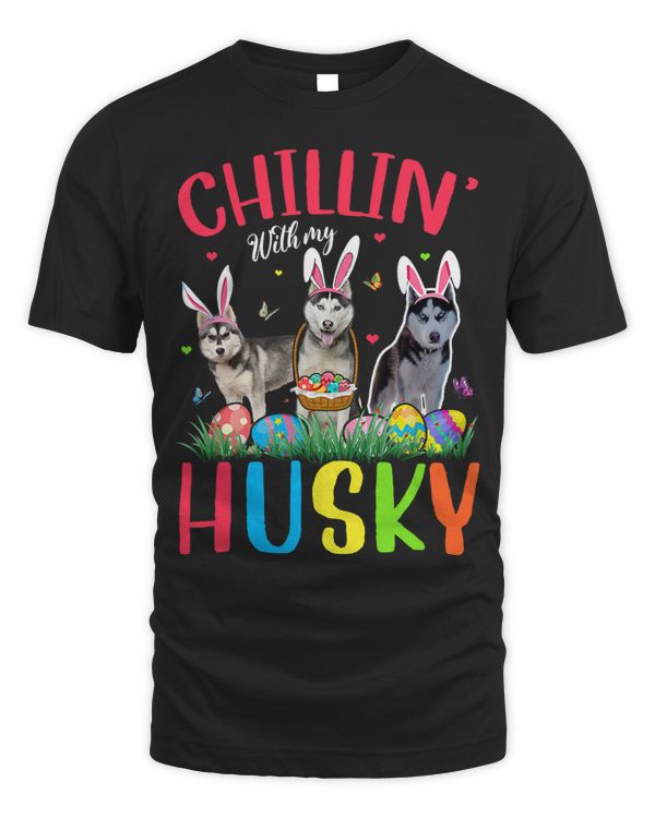 Chillin With My Husky Easter Eggs Happy Easter