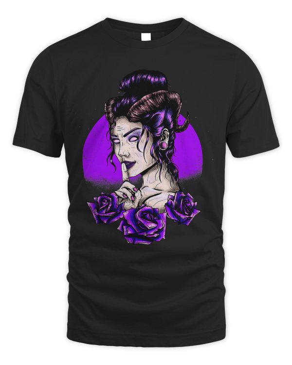 Gothic Demon Occult Girl Say shhhh 48