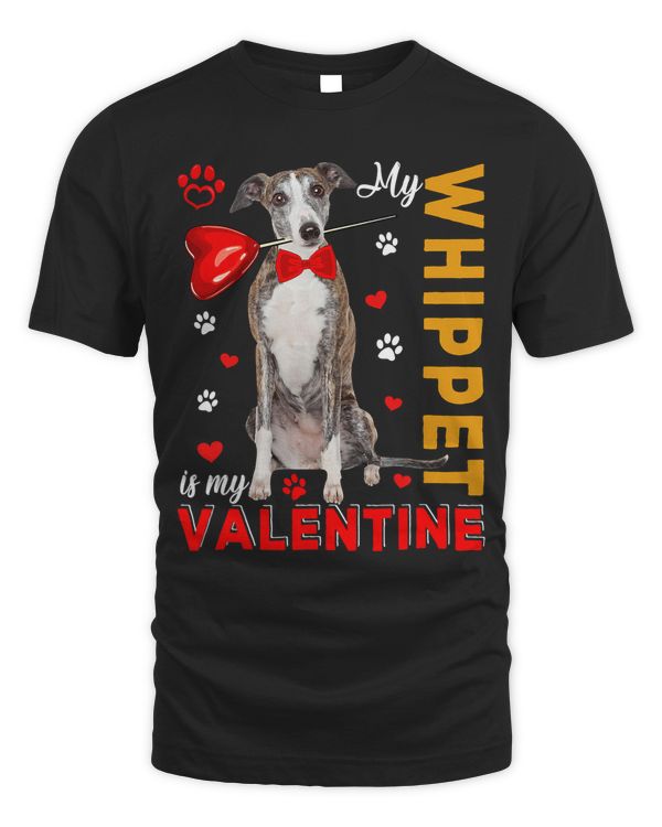 My Whippet Is My Valentine Cute Dog Holding Heart Lover 60