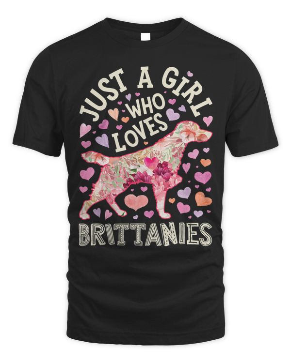 Brittany Spaniel Just A Girl Who Loves Dog Flower Floral 143