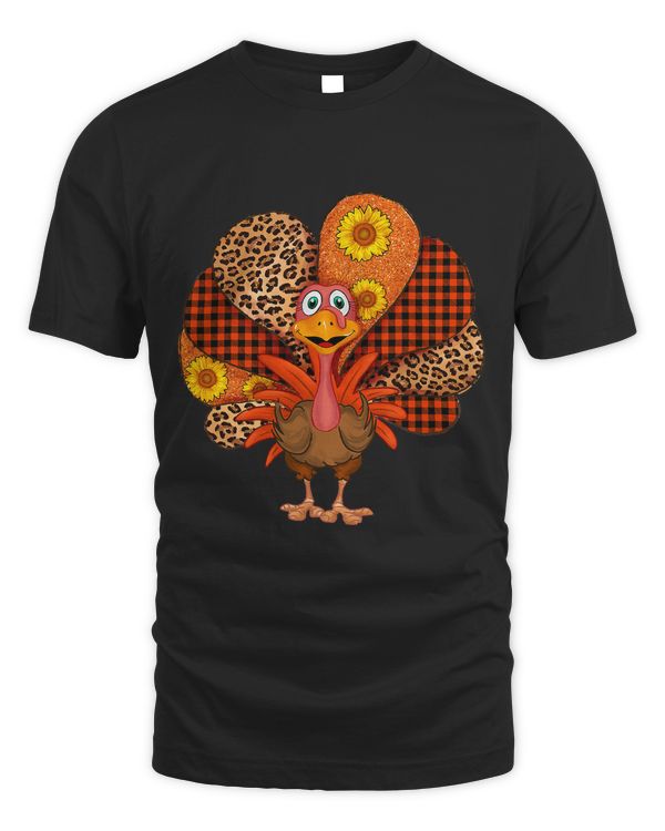 Thanksgiving Turkey fall Leopard Sunflower Fall Vibes450