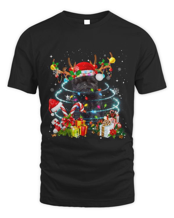 Affenpinscher Reindeer Christmas Tree Lights Pajama Dog Xmas 189