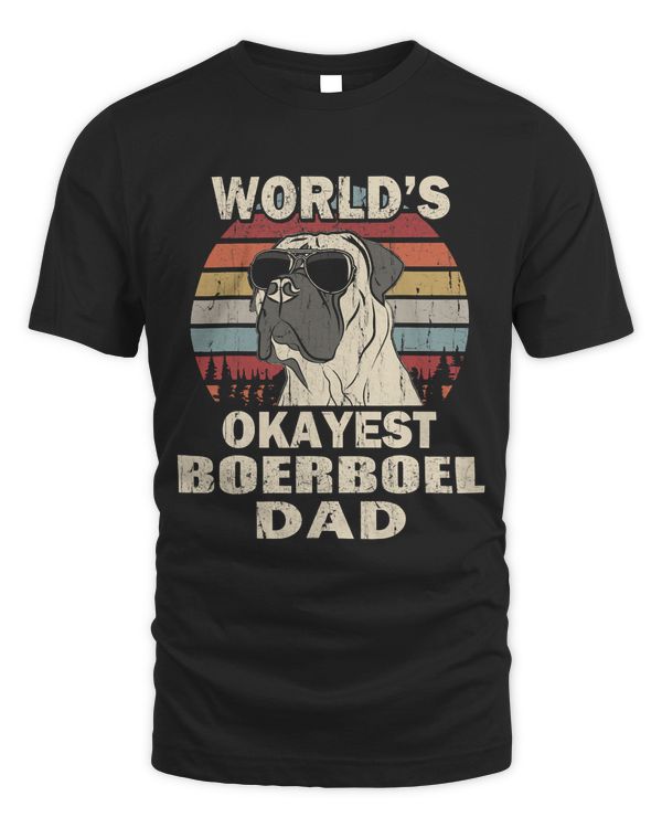 Mens Worlds Okayest Boerboel Dad Vintage Retro 4