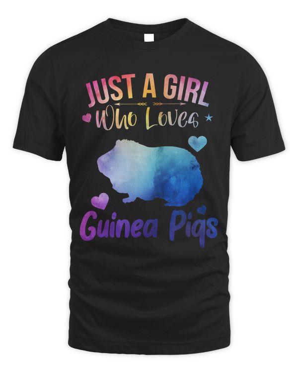 Funny Watercolor Sea Ocean Just A Girl Who Loves Guinea pigs