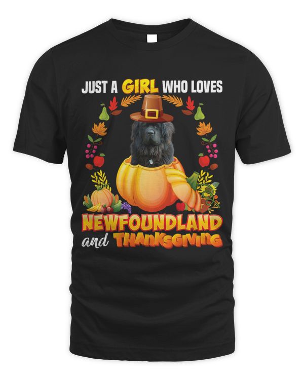 Just A Girl Who Loves Newfoundland Dog And Thanksgiving 36