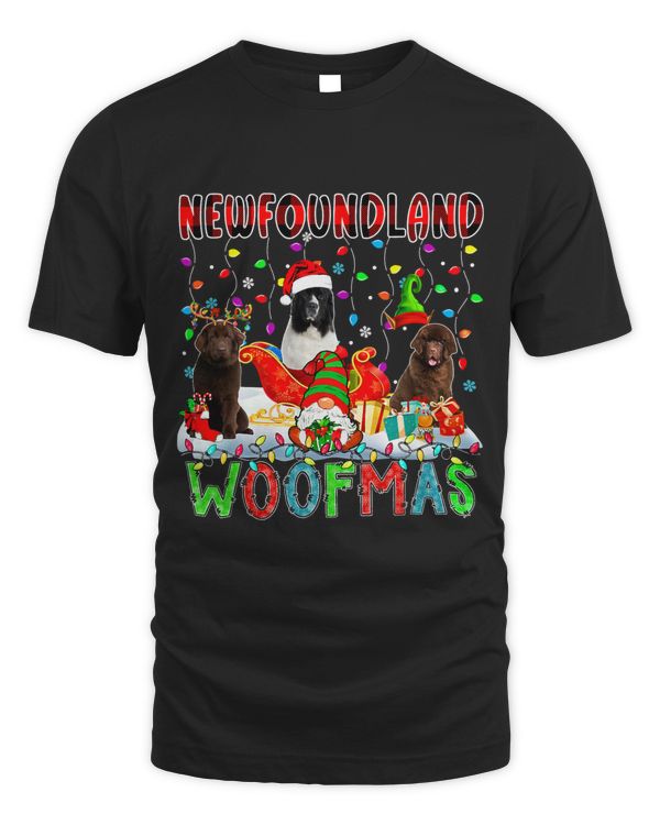 Newfoundland Xmas Woof Santa Reindeer Newfoundlands Gnome 77