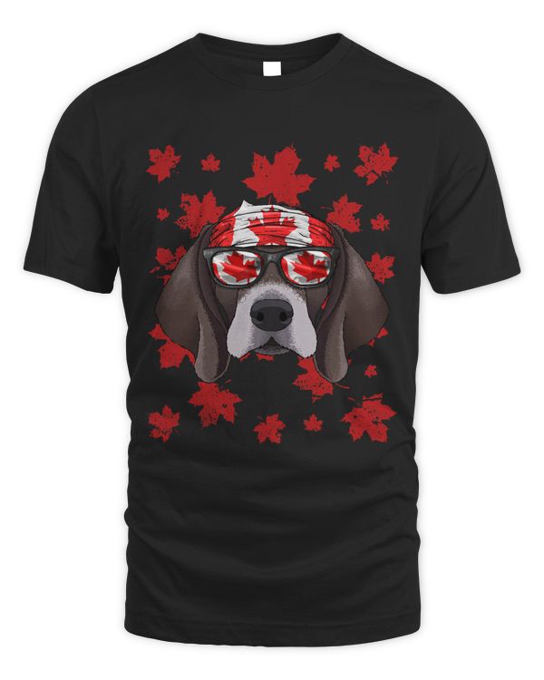 Canadian Pointer Patriotic Canada Flag Maple Leaf Pride