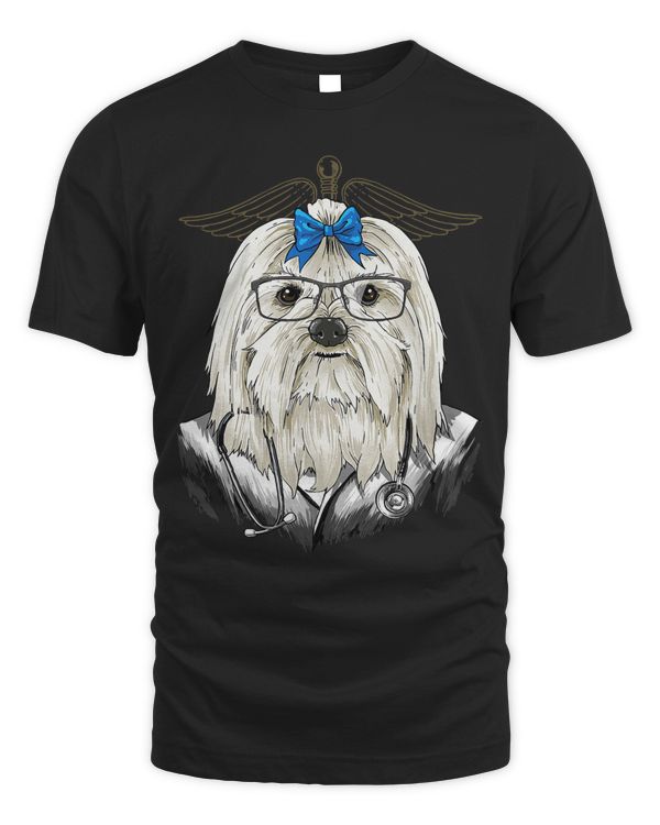 Dogtor Maltese Vet Doctor Physician Surgeon Pet Dog Lover 166