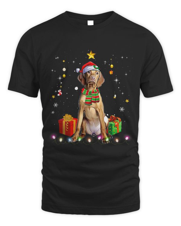 Vizsla Santa Fuuny Christmas Tree Lights Xmas Pajama Boys 39