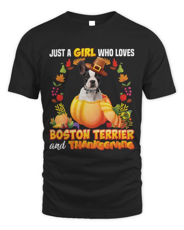 Just A Girl Who Loves Border Terrier Dog And Thanksgiving 33
