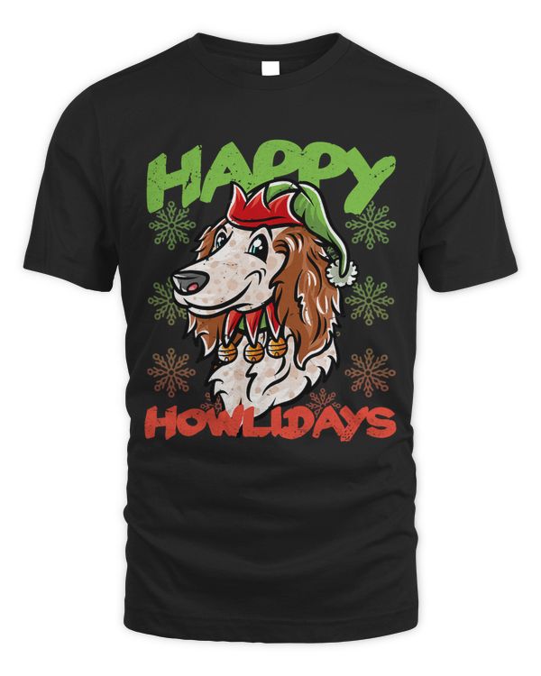 Happy Howlidays English Setter Elf Dog Merry Christmas Dogs 43