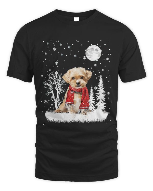 Shorkie Under Moonlight Snow Christmas Pajama 279