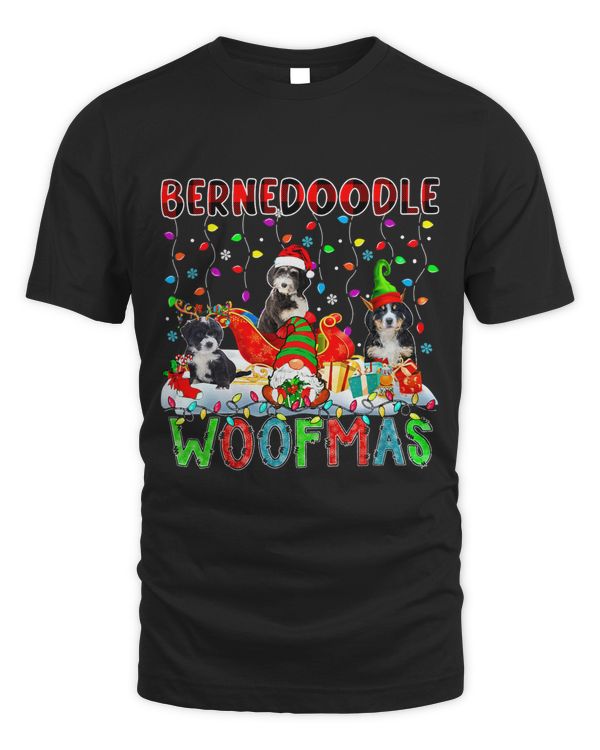 Bernedoodle Xmas Woof Santa Reindeer Elf Bernedoodles Gnome 66