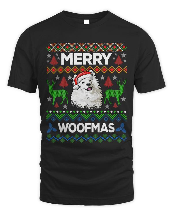 Merry Woofmas Ugly Sweater Christmas Samoyed Lover Gift 292