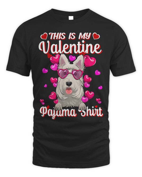 This Is My Valentine Pajama Shirt Scottish Terrier Lovers