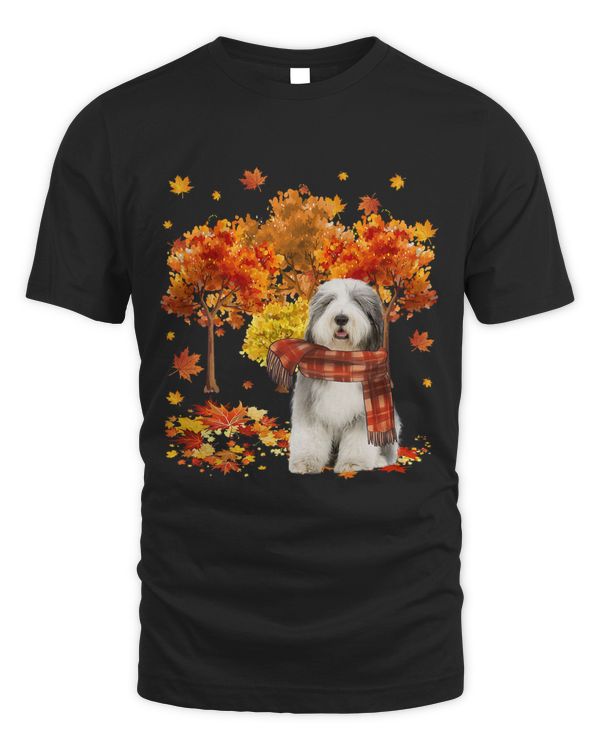 Its Fall Yall Old English Sheepdog Autumn Tree Fall Leaves 28