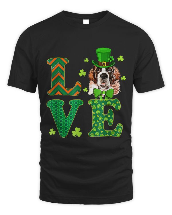 Love Saint Bernard Dog St Patricks Day