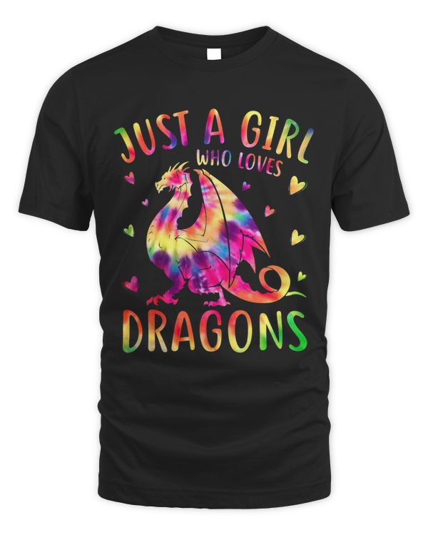 Cute Just A Girl Who Loves Dragons Tie Dye Women and Girls 3