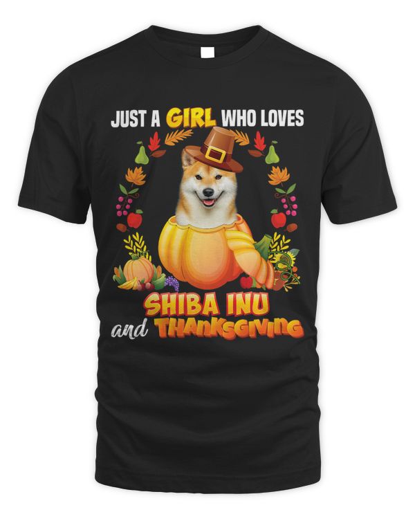 Just A Girl Who Loves Shiba Inu Dog And Thanksgiving Pumpkin 40