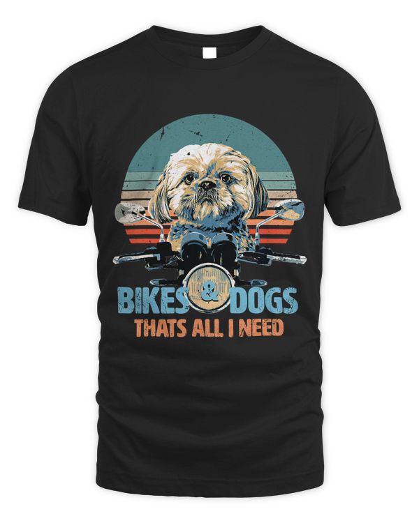 Bikes Dogs Cute Shih Tzu Puppy Driving Motorcycle 201