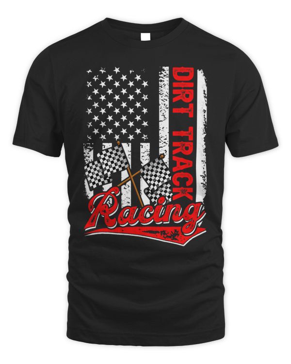 American Flag Dirt Track Racing Car Bike Driver Racer 3