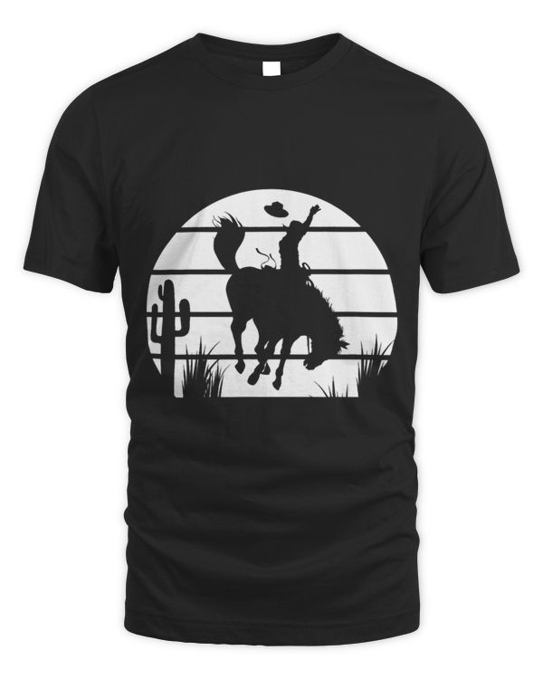 Bronc Rider In The Evening Sunset
